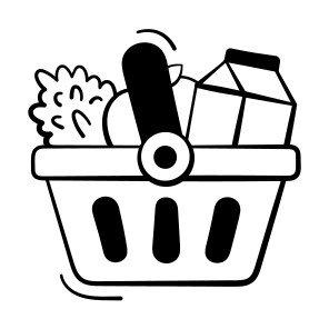 Shopping, Basket, Online, Grocery, Ecommerce icon