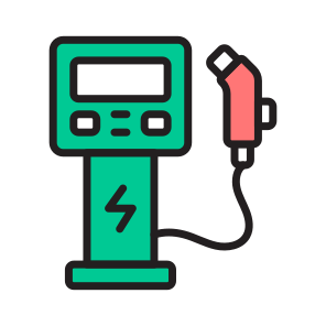 Charging Station, Ev, Rechargeable Station, Renewable Energy, Sustainable Energy icon