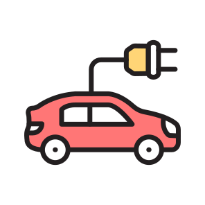 Electric Car, Electric Vehicle, Ev, Battery Car, Hybrid Car, icon