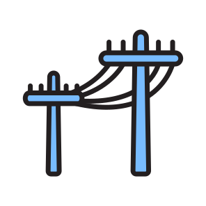 Electric Pole, Electric Tower, Utility Pole, Power Pole, Transmission Pole, icon