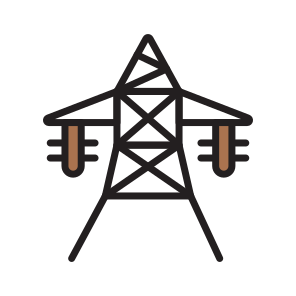 Electric Pole, Utility Pole, Power Pole, Transmission Pole, Electricity icon