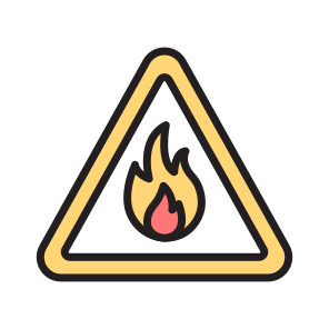 Fire Hazard, Fire Risk, Fire Danger, Flammable, Combustion icon