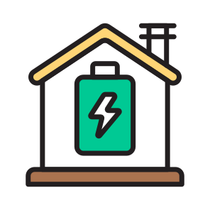 Home Energy, House Energy, Electricity, Power Storage, Building Power icon