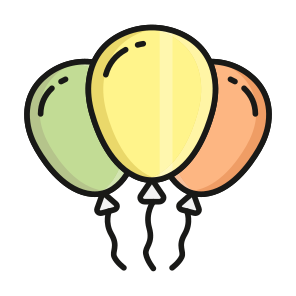 Balloons, Christmas, Celebration, Decoration, Party icon