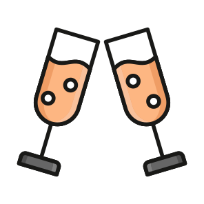 Cheers, Toasting, Beverage, Glasses, Wine icon