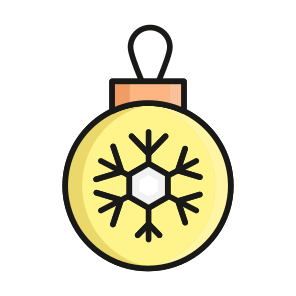Christmas, Ball, Ornament, Decoration, Bauble icon