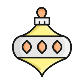 Christmas, Bauble, Decoration, Ball, Luminous icon