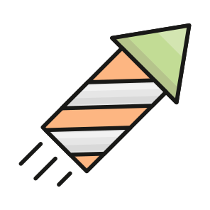 Firework, Rocket, Firecracker, Christmas, Celebration icon