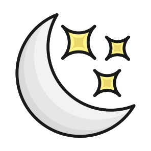 Night, Moon, Crescent, Bedtime, Dream icon