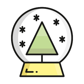 Snow Globe, Decorative, Decoration, Festive, Christmas icon