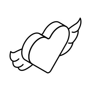 Angel, Heart, Wings, Love, Romance icon