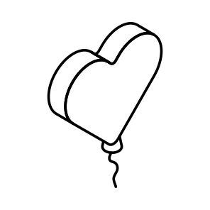 Balloons, Helium, Heart, Celebration, Birthday icon