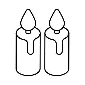 Candles, Burning, Candlesticks, Lit, Blaze icon