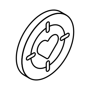 Love, Goal, Target, Aim, Heart icon