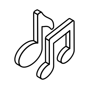 Music, Notes, Nota, Eighth, Song icon