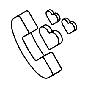 Romantic, Call, Calls, Love, Lover icon