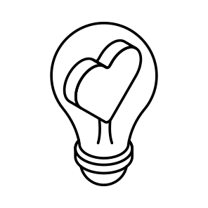 Romantic, Idea, Creativity, Innovation, Bulb icon