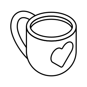 Teacup, Love, Tea, Cup, Heart icon