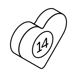 Valentine, Day, Th, February, Heart icon