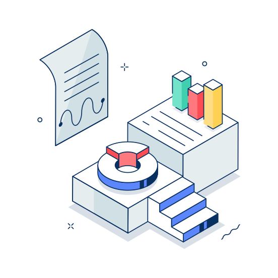 Data, Analytics, Analysis, Report, Statistics illustration