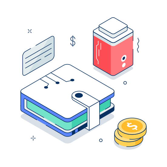 Digital, Wallet, Ewallet, Mobile, Online illustration