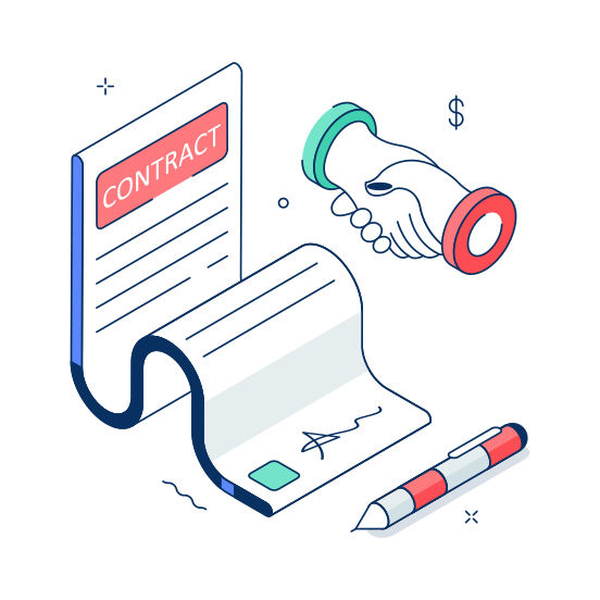 Financial, Contract, Business, Agreement, Deal illustration