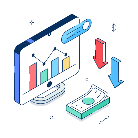 Financial, Loss, Economic, Business, Decline illustration