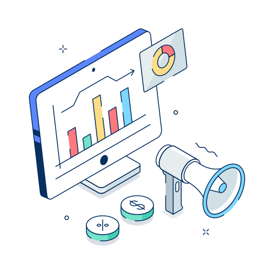 Financial, Marketing, Analytics, Business, Promotion illustration