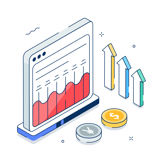 Market, Analysis, Financial, Stock, Growth illustration