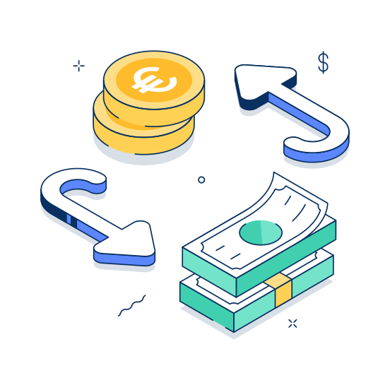 Money, Flow, Exchange, Currency, Finance illustration