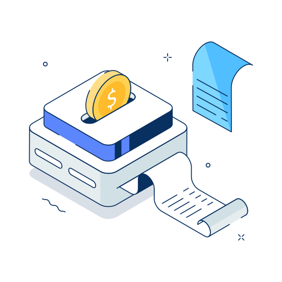 Payment, Receipt, Transaction, Billing, Finance illustration