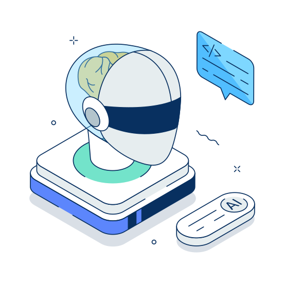 Ai, Development, Coding, Artificial Intelligence, Software illustration