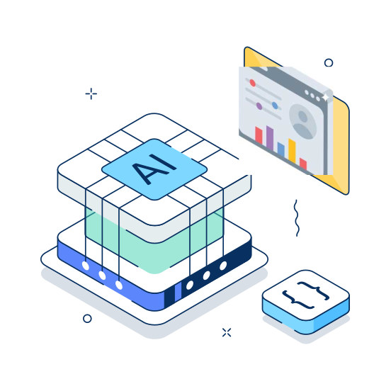 Ai, Processing, Data, Computing, Neural illustration