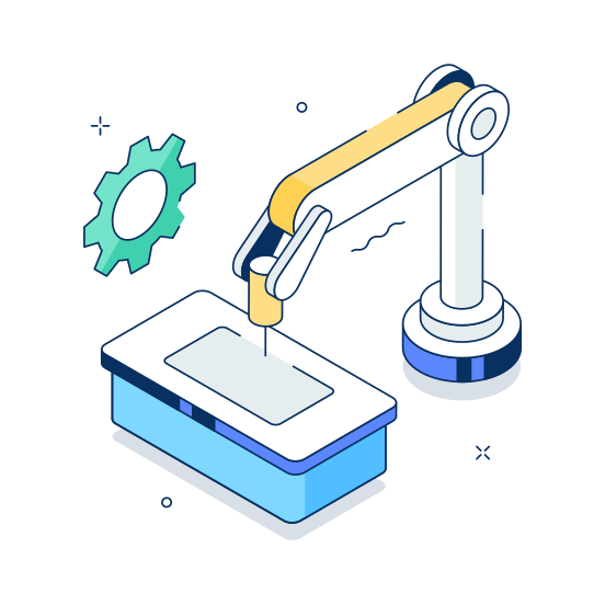 Automation, Process, Ai, Artificial Intelligence, Smart illustration