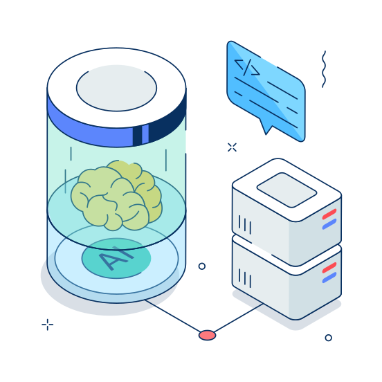 Brain, Technology, Neural, Network, Data illustration