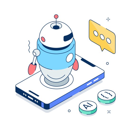 Chat, Communication, Robotics, Robot, Bot illustration