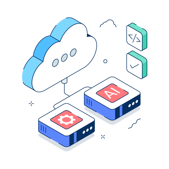 Cloud, Computing, Data, Processing, Big Data illustration