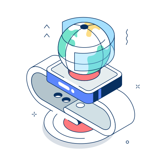 Holographic, Watch, Ai, Smartwatch, Device illustration