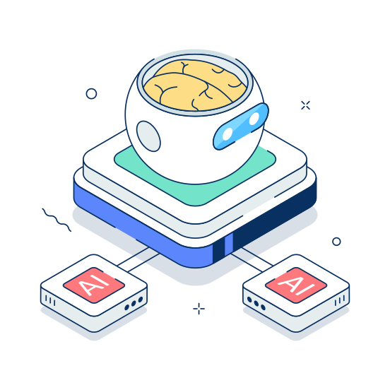 Neural, Network, Smart, System, Machine illustration