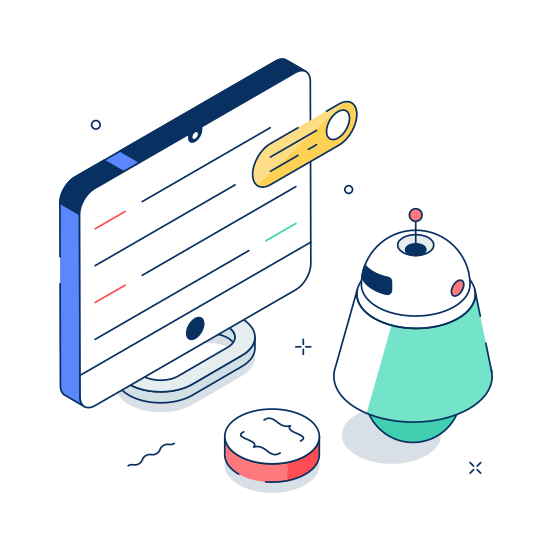 Robot, Coding, Programming, Software, Development illustration