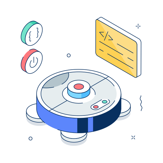 Robotic, Vacuum, Device, Smart, Cleaner illustration