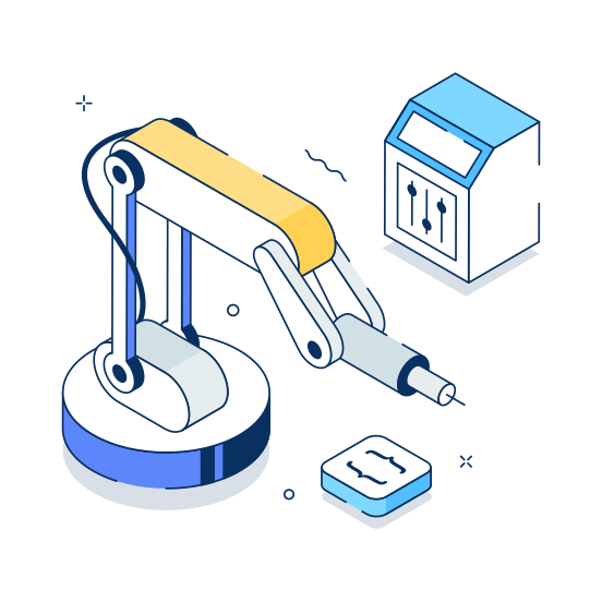 Robotics, Arm, Robot, Industrial, Manufacturing illustration