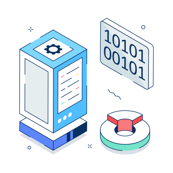 Server, Analysis, Storage, Database, Datacenter illustration