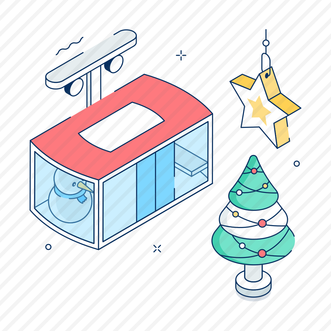 Christmas, Cable Car, Decoration, Star, Tree preview