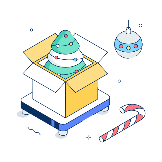 Christmas, Celebration, Present, Gift, Candycane illustration