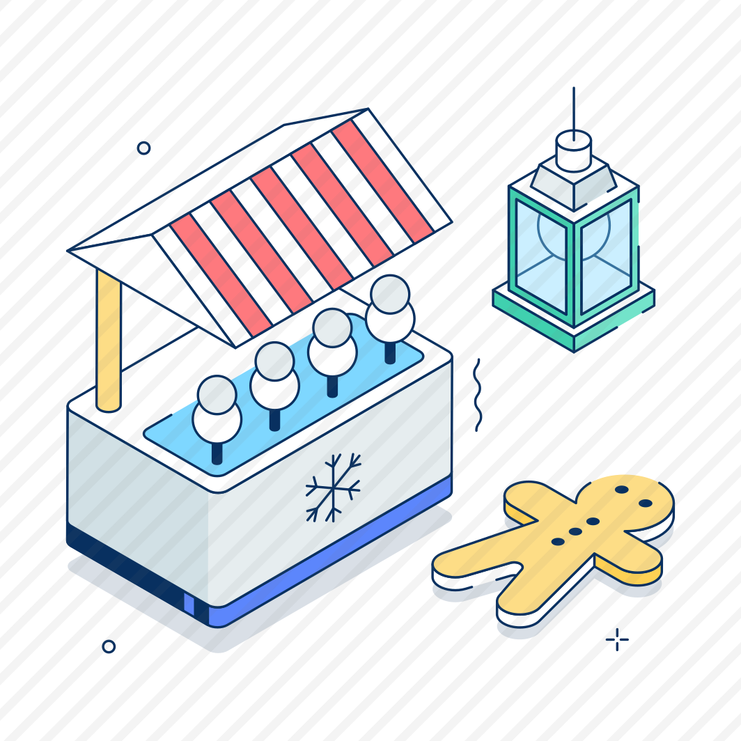 Christmas, Market, Decoration, Lantern, Stall preview