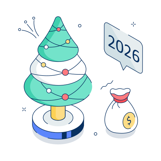 Christmas, Tree, Celebration, Festive, Event illustration