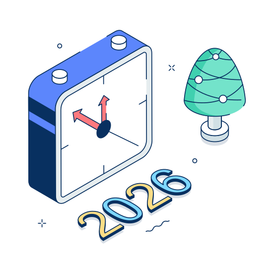 New Year, Decoration, Countdown, Midnight, Celebration illustration