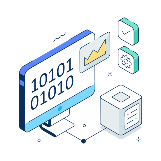 Binary, Data, Science, Computational, Analysis illustration