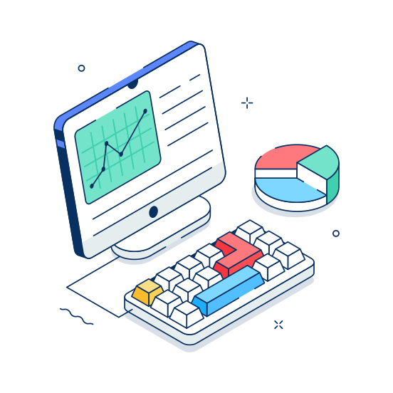 Business, Intelligence, Analysis, Analytics, Dashboard illustration